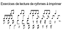 Lecture de rythmes à imprimer