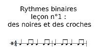 Rythmes binaires, leçon n°1 : des noires et des croches