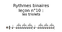 Rythmes binaires, leçon n°10 : triolets
