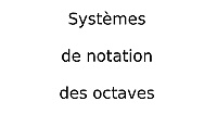 Systèmes de notation des octaves