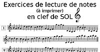 Lecture de notes en clef de SOL à imprimer