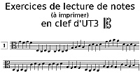 Lecture de notes en clef d'UT 3 à imprimer