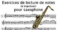 Lecture de notes pour saxophone à imprimer