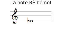 La note RÉ bémol