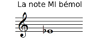 La note MI bémol