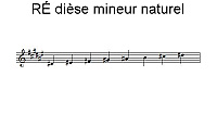 Gamme de RÉ dièse mineur naturel