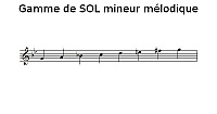 Gamme de SOL mineur mélodique