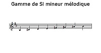 Gamme de SI mineur mélodique