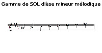 Gamme de SOL dièse mineur mélodique