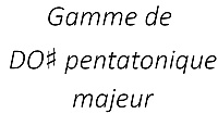 Gamme de DO♯ pentatonique majeur