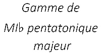 Gamme de MI♭ pentatonique majeur