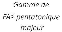Gamme de FA♯ pentatonique majeur