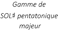 Gamme de SOL♯ pentatonique majeur