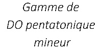 Gamme de DO pentatonique mineur