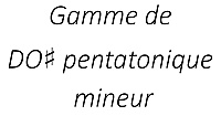Gamme de DO♯ pentatonique mineur