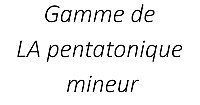 Gamme de LA pentatonique mineur