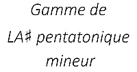 Gamme de LA♯ pentatonique mineur