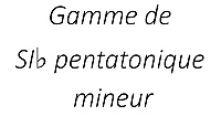 Gamme de SI♭ pentatonique mineur