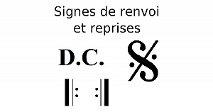 Signes de renvoi et reprises