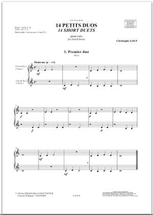 14 petits duos pour cor - christophe loup - 1 14 petits duos pour cor - christophe loup - 1