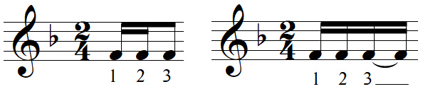 2 doubles-croches / croche