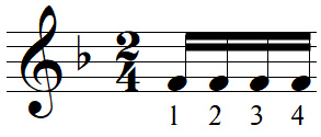 quatre doubles-croches