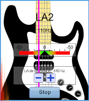 Accorder sa guitare électrique : la corde de LA2