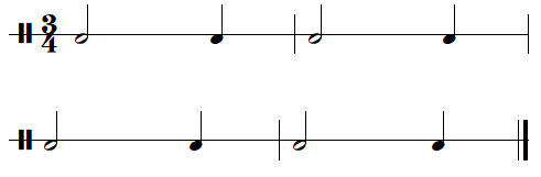 exercice rythmique binaire, leçon n°2, exercice n°6