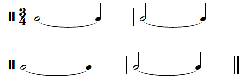 exercice rythmique binaire, leçon n°2, exercice n°7
