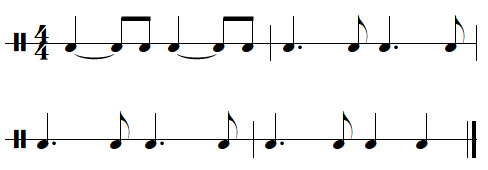 exercice rythmique binaire, leçon n°3, exercice n°2