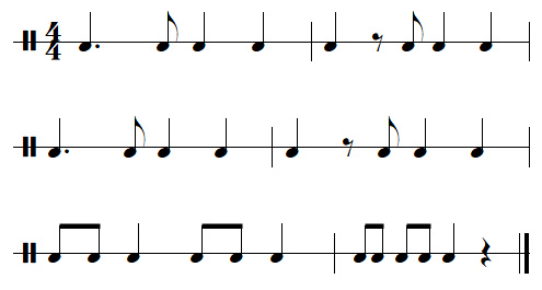 exercice rythmique binaire, leçon n°3, exercice n°7