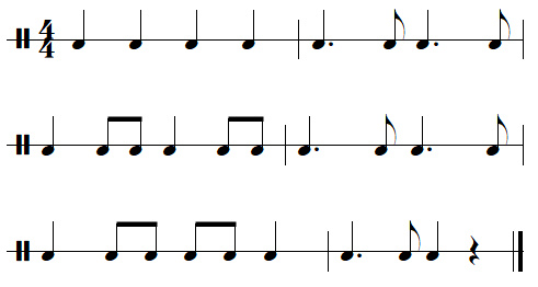 exercice rythmique binaire, leçon n°3, exercice n°8