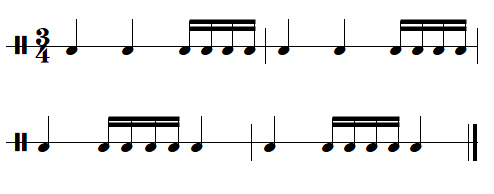 exercice rythmique binaire, leçon n°4, exercice n°4