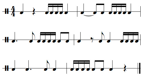 exercice rythmique binaire, leçon n°4, exercice n°8