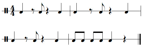 exercice rythmique binaire, leçon n°5, exercice n°10