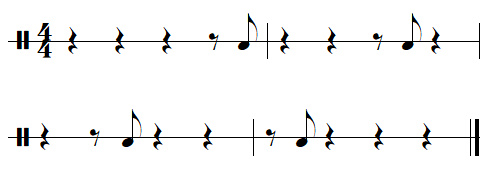 exercice rythmique binaire, leçon n°5, exercice n°3
