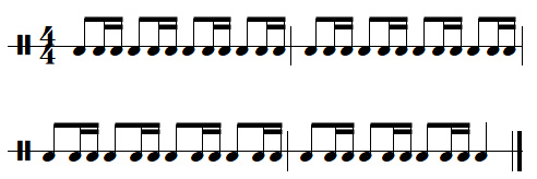 leçon n°7, exercices de rythmes binaires, exercice n°3