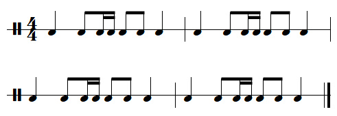 leçon n°7, exercices de rythmes binaires, exercice n°5 leçon n°7, exercices de rythmes binaires, exercice n°5