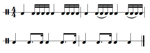 leçon n°8, exercices de rythmes binaires, exercice n°1