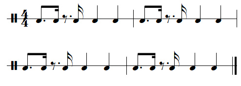 leçon n°8, exercices de rythmes binaires, exercice n°10