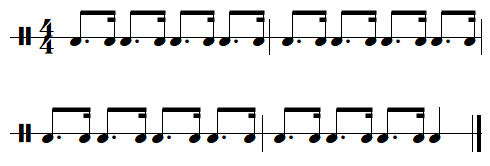 leçon n°8, exercices de rythmes binaires, exercice n°3
