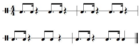 leçon n°8, exercices de rythmes binaires, exercice n°5