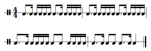 leçon n°8, exercices de rythmes binaires, exercice n°7
