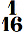 chiffrage de mesure 1/16