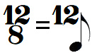 Chiffrage de mesure 12/8 (extrapolation)