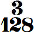 chiffrage de mesure 3/128