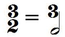 Chiffrage de mesure 3/2, extrapolation Chiffrage de mesure 3/2, extrapolation