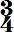chiffrage de mesure 3/4