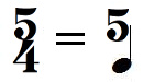 chiffrage de mesure 5/4, extrapolation
