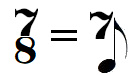 Chiffrage de mesure 7/8 (extrapolation)